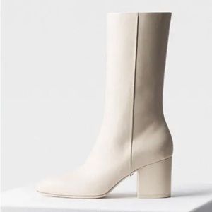 ISO Aeyde Camille boot white mid calf leather